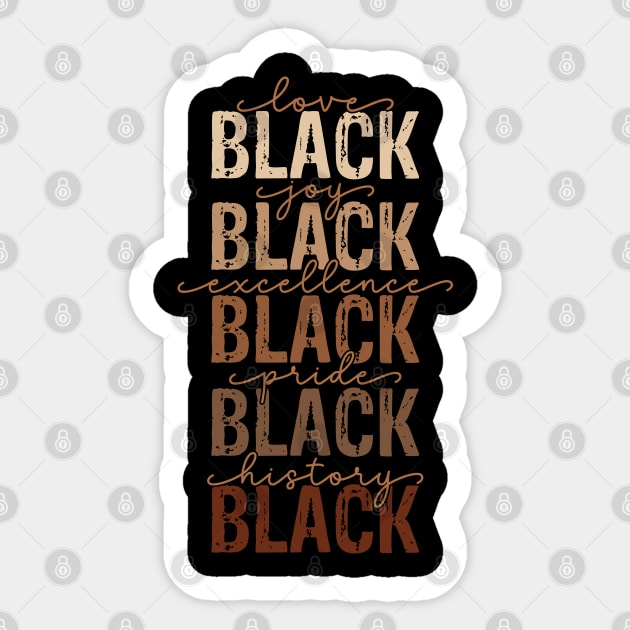 Black love joy excellence pride history Sticker by UrbanLifeApparel